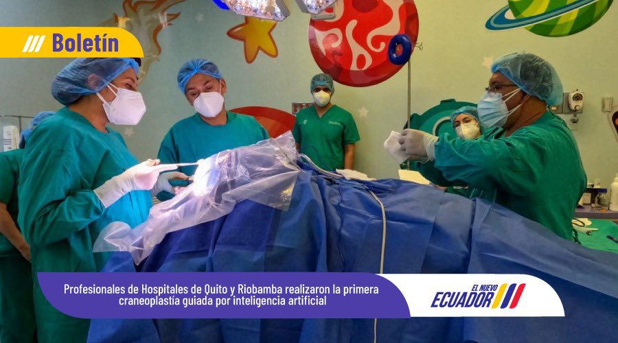 Salud_Ec's tweet photo. 📝#BOLETÍN | @HgonaSalud_Ec en articulación con el @HpgdRiobamba realizó con éxito una compleja craneoplastía a un paciente de 15 años, oriundo del cantón Yantzaza, provincia de Zamora Chinchipe.

Detalles ➡️ https://t.co/V3JWKuyzS1 https://t.co/L1sehYMhJK
