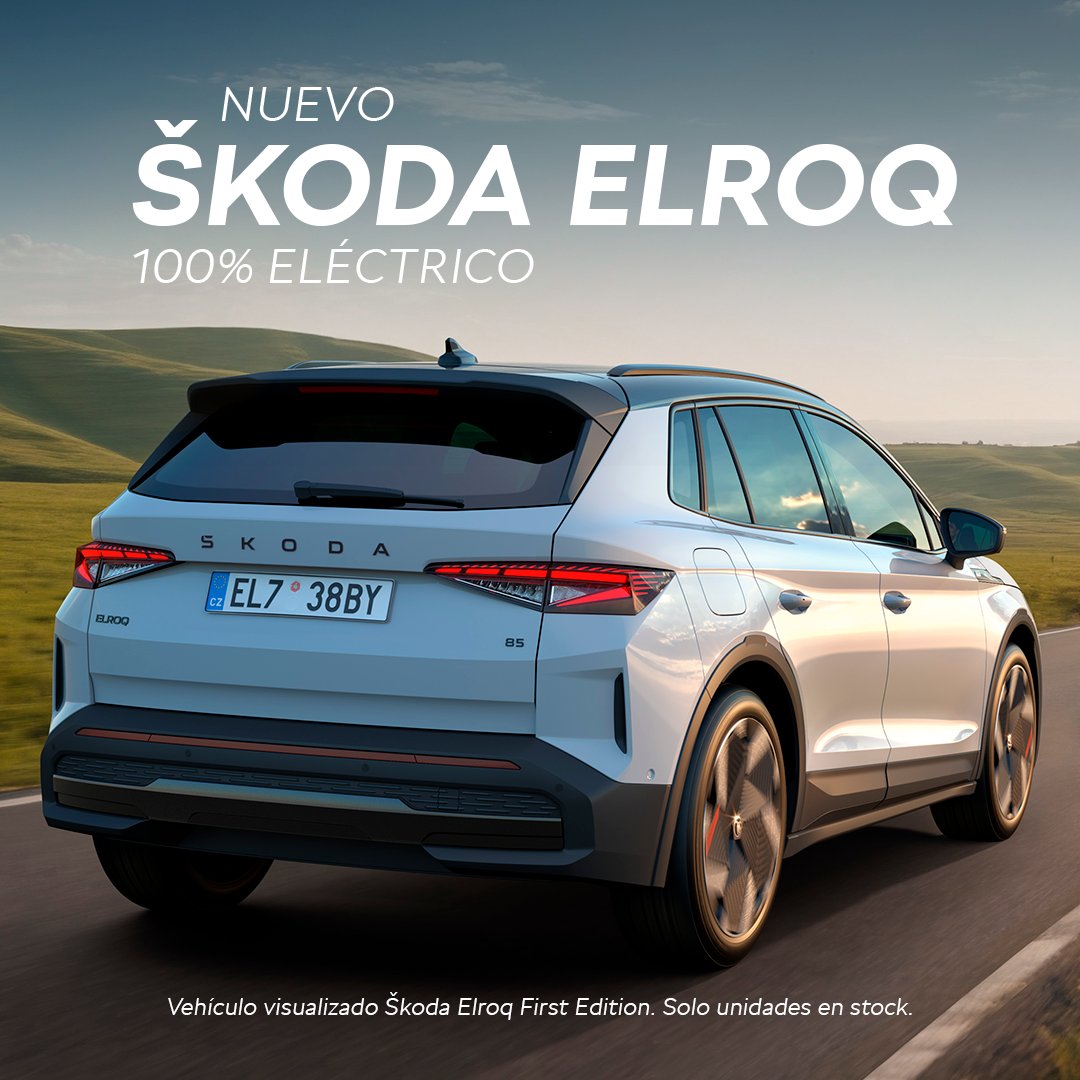 GrazalemaMotor's tweet photo. ¡El futuro ya está aquí con el nuevo Skoda Elroq! 🚗✨

Si buscas un SUV elegante, potente y lleno de tecnología avanzada, no puedes dejar pasar la oportunidad de conocerlo. 
#SkodaElroq #NuevoSkoda #GrazalemaMotor #Skoda https://t.co/eozqbUkAyK