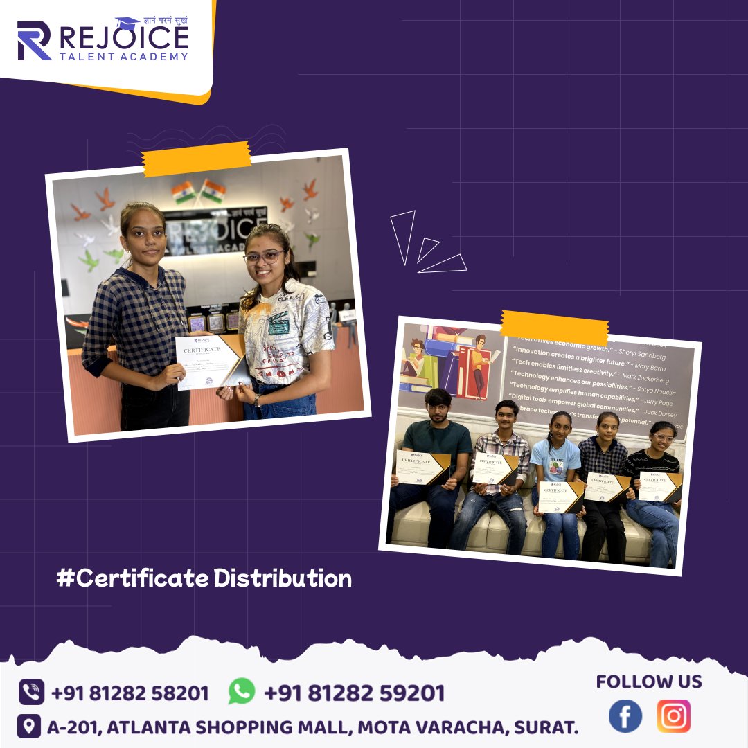 RejoiceTa56813's tweet image. Congratulations 🎊 for completing C&amp;amp;C ++ COURSE BATCH : 02 ✅️💐
.
Here are some of our students who got completion certificate 👏🥳
.
#candcplusplus #freecourse #trending #ITCourses #technology #share #ITAcademy #surat #motavarachha #rejoicetalentacademy