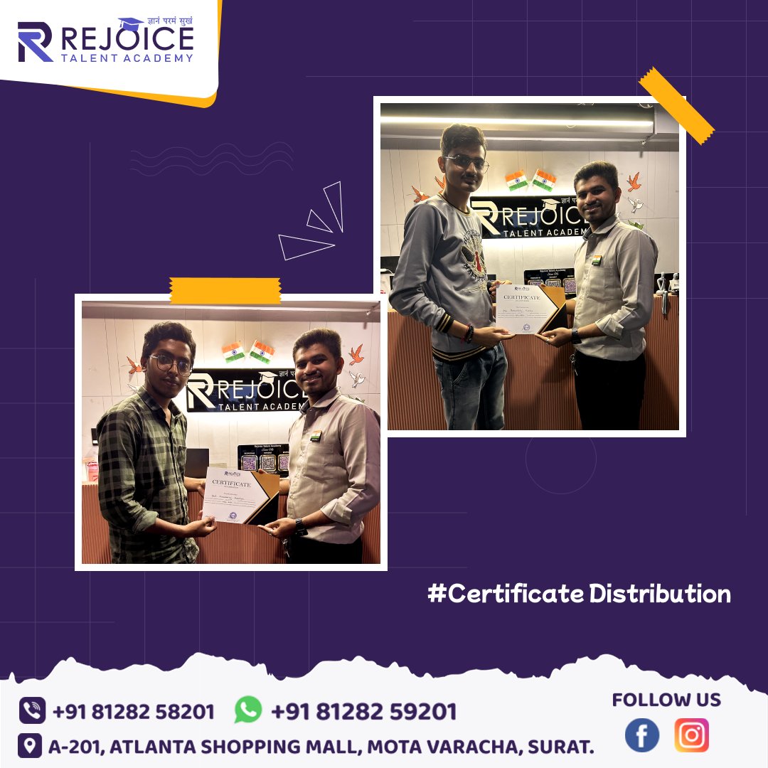 RejoiceTa56813's tweet image. Congratulations 🎊 for completing C&amp;amp;C ++ COURSE BATCH : 02 ✅️💐
.
Here are some of our students who got completion certificate 👏🥳
.
#candcplusplus #freecourse #trending #ITCourses #technology #share #ITAcademy #surat #motavarachha #rejoicetalentacademy