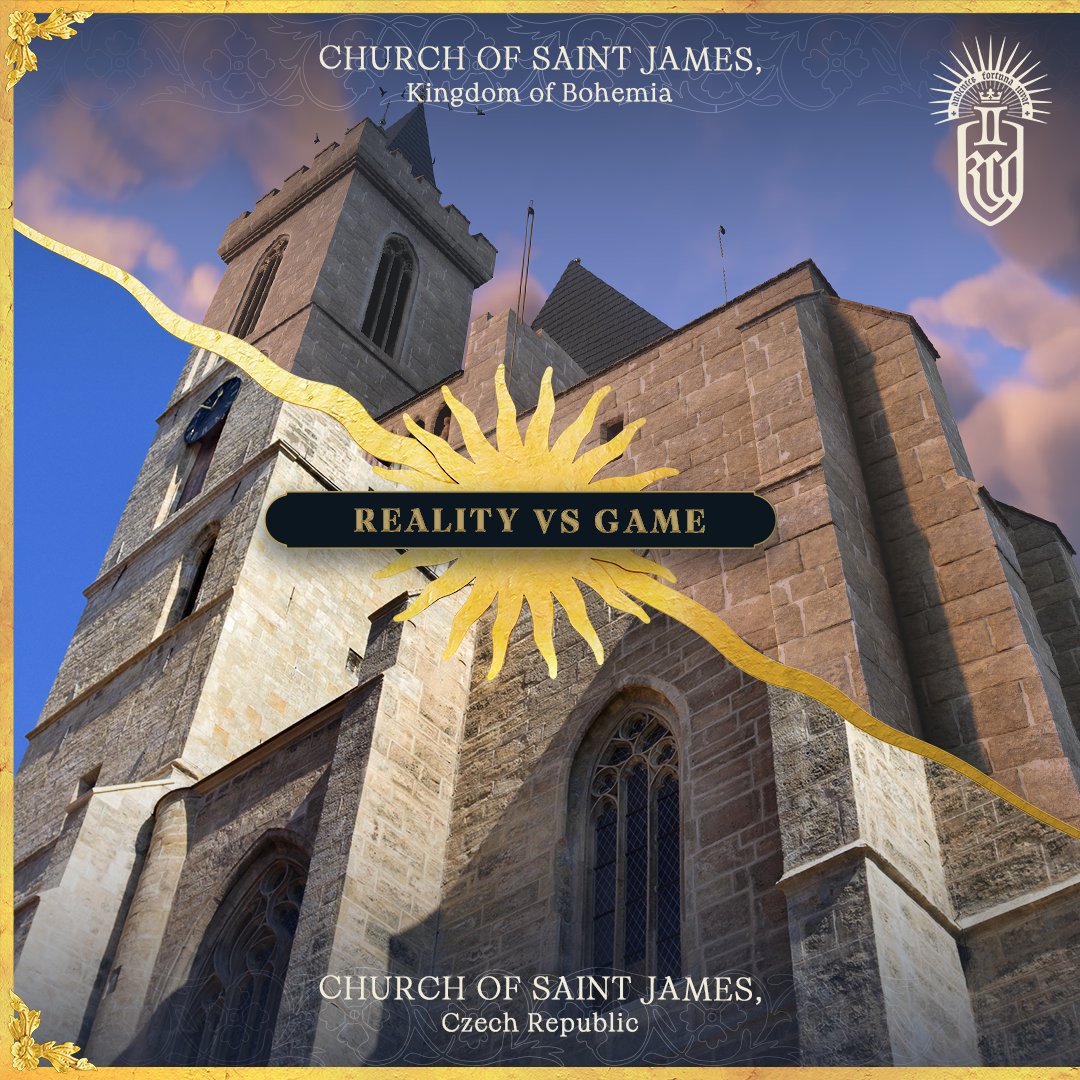 KingdomComeRPG's tweet photo. Where history meets adventure - the Church of St. James, faithfully brought to life in #KCD2. Can you spot the difference? https://t.co/8TahltFGYa