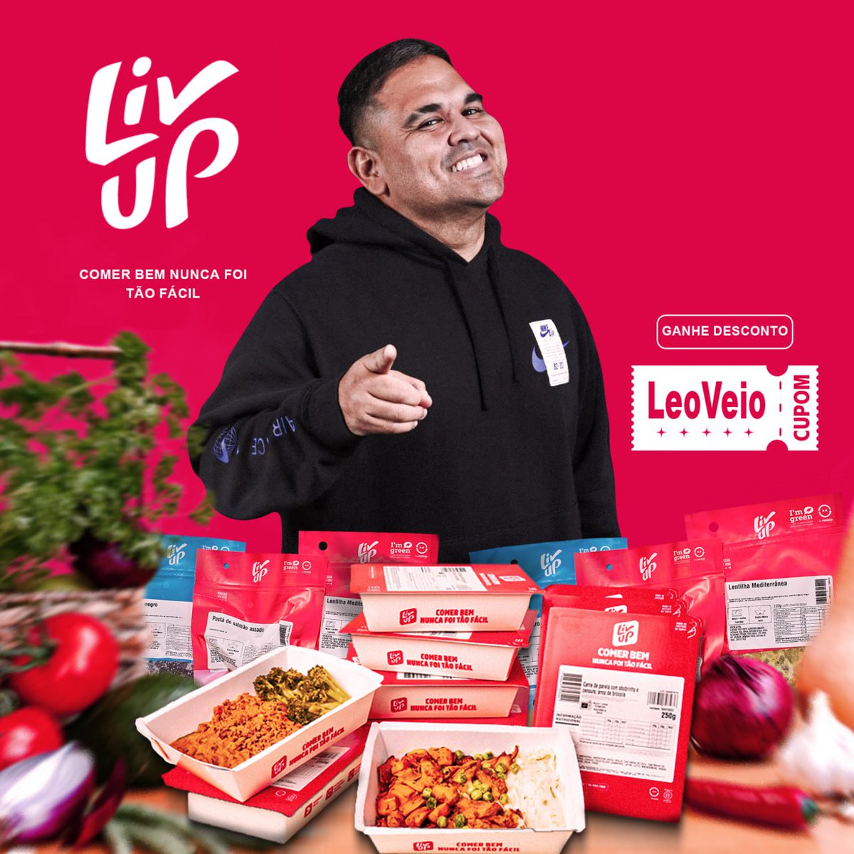 leoyahata's tweet photo. KOE TROPA! LEOZÃO ANUNCIA PRA VOCÊS A NOVA PARCERIA ! @livupoficial USE CUPOM " LEOVEIO " E COMER BEM NUNCA FOI TÃO FÁCIL !!
TAMO JUNTO 😋 https://t.co/vLfvCPD830