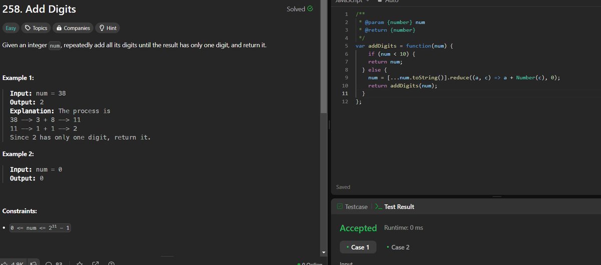 slx_DEV's tweet photo. "🚀69 Days of Coding Challenge! Join me on my journey as I tackle a new LeetCode problem daily. Let's connect together! #LeetCode #CodingChallenge #DevJourney #letsconnect #javascript #WebDevelopment  D:26/69 | Q- Below https://t.co/qILC2E99cg
