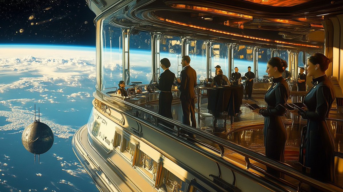 realSergeLuke's tweet photo. Observation Lounge #DecoPunk #Noir #Orbit #Space #DecoParty #RetroFuture #VintageSpace https://t.co/c3CWhoq7ec