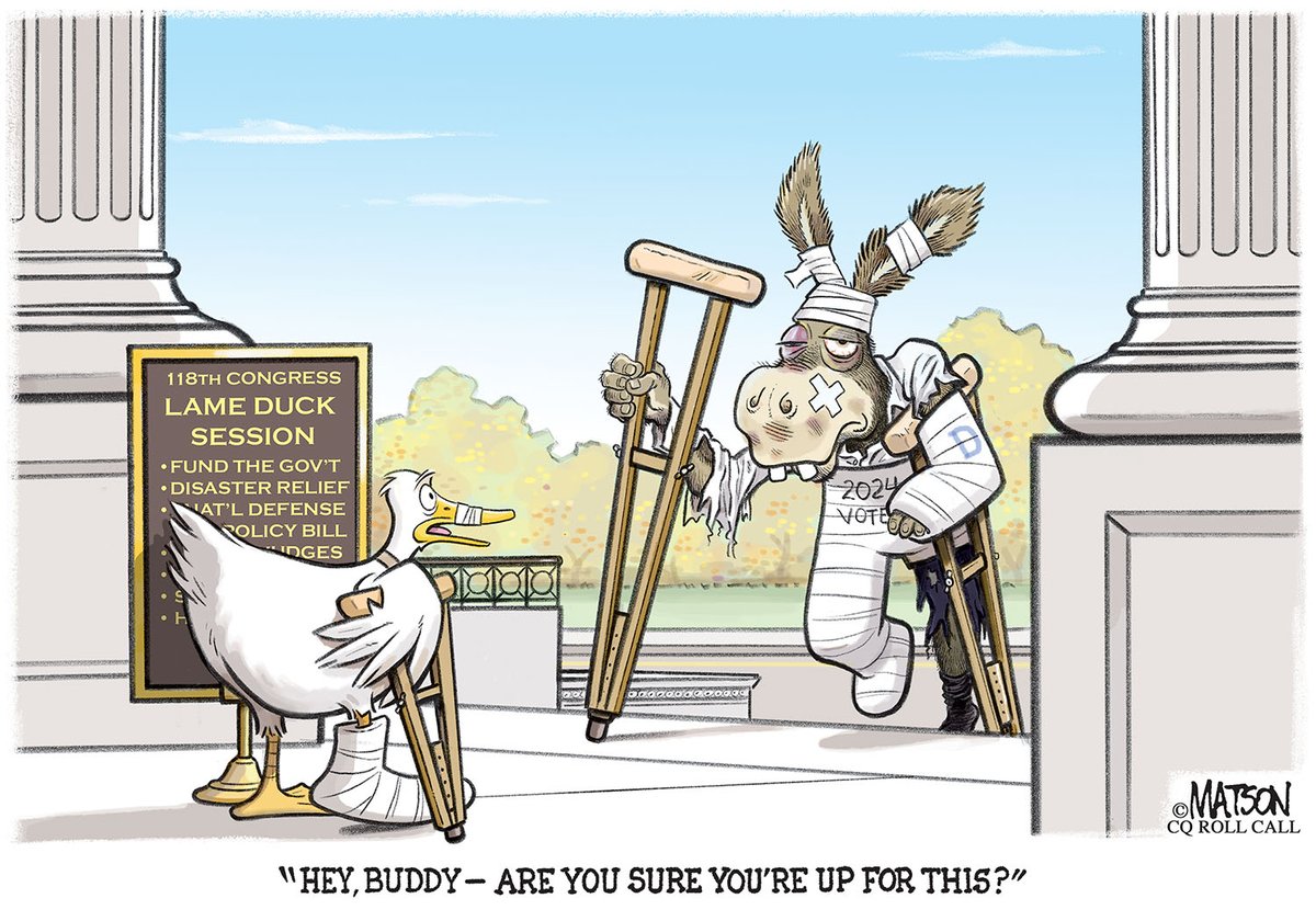 Lame Duck Donkey, by <a href="/MatsonCartoons/">RJ Matson</a> open.substack.com/pub/rjmatson/p…