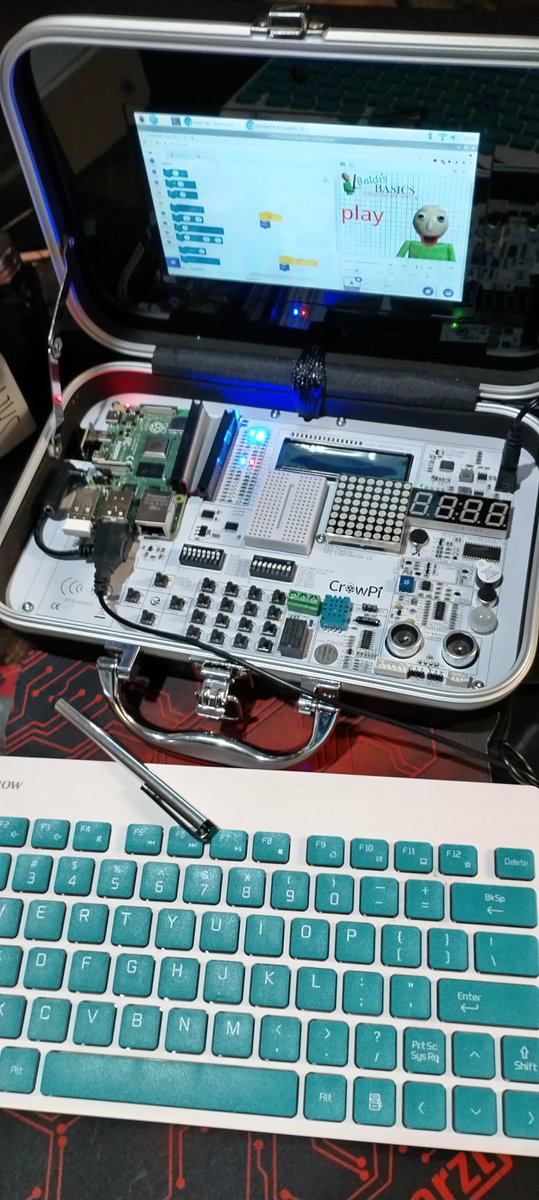 My boy hard at it on his #CrowPi coding 😍 I've got to say <a href="/CrowPi2/">CrowPi Official</a> what a fantastic educational tool 👏👏👏 #coding #CodingJourney #homeschool #RaspberryPi