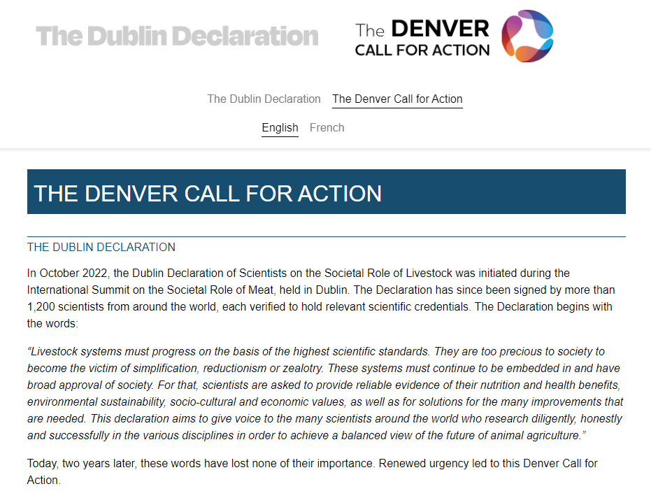 The vilification of #livestock &amp; animal foods must stop. Together with 44 other senior scientists, we're launching the #DenverCallForAction - a call for
1⃣ Nourishment-oriented policy
2⃣ Recognition of system complexities
3⃣ High standards of evidence

🧵 please RT &amp; amplify 🙏
