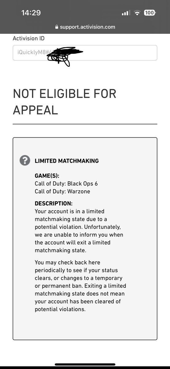 iQuicklyM8's tweet photo. Yo @ATVIAssist @CallofDuty 
So now i got to queue up with hackers,because i hit my shots ? https://t.co/gCX4ORSQOF
