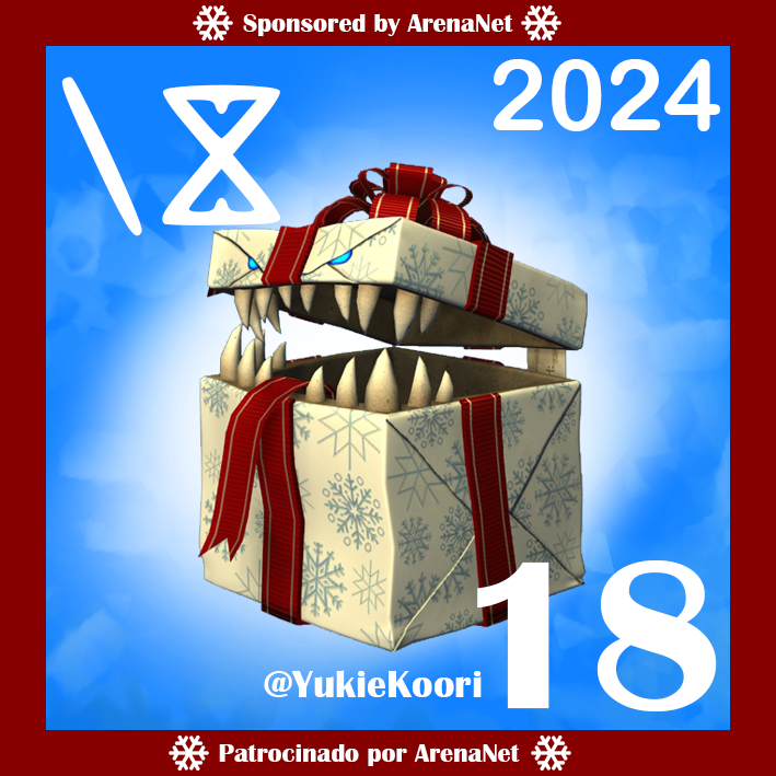 Día 1⃣ 8⃣ Calendario de Adviento del Día Invernal de  #GuildWars2 #GW2 🗓️
▶️ Para participar: Follow + RT
🏆 Premio: 1⃣ código de 400 💎
⛔️ El código NO es válido para STEAM
⚠️ Sorteo diario: el día siguiente a las 21:00⚠️
➡️ Del 1⃣ al 2⃣5⃣ de diciembre
Patrocinado por ArenaNet.