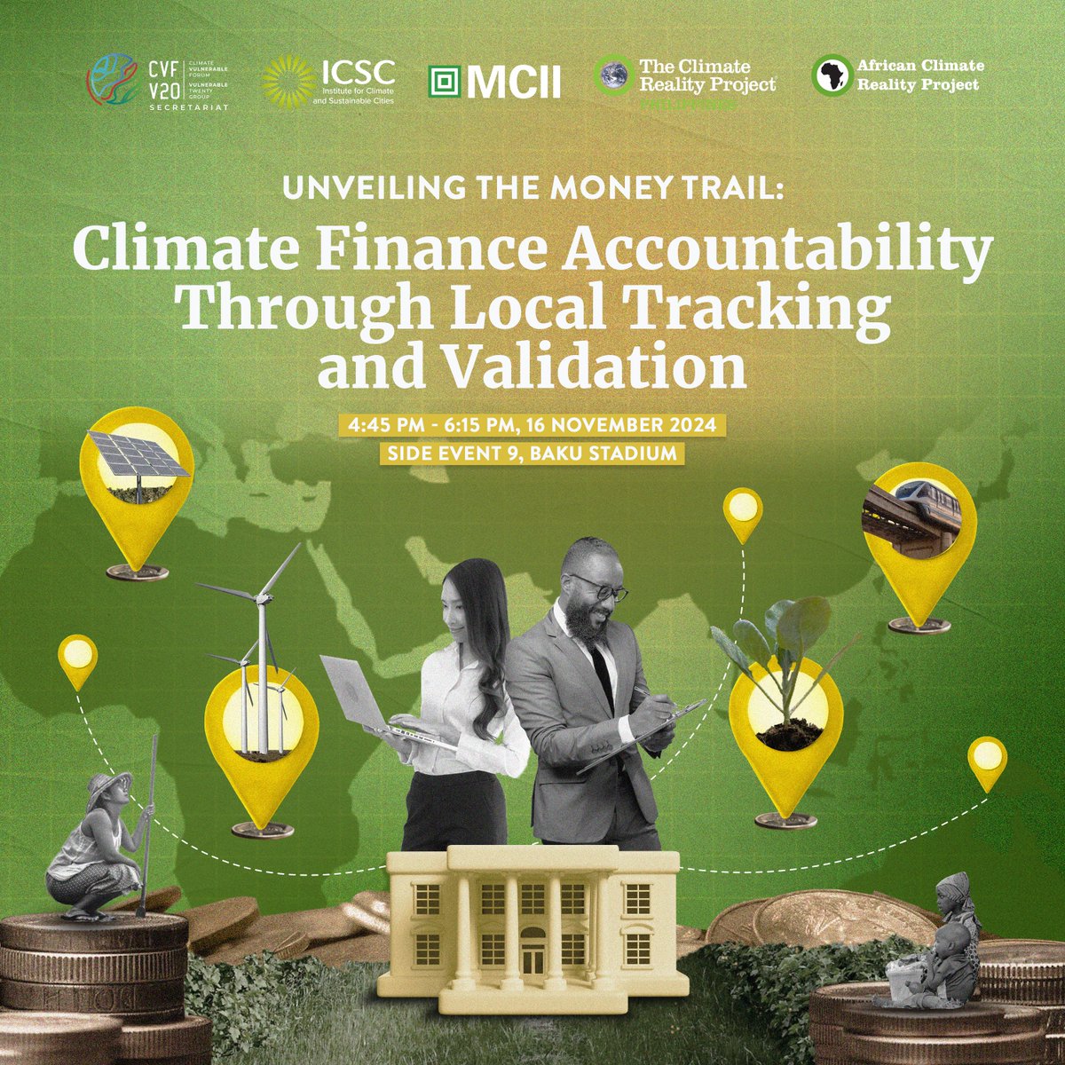 In the #COP29 side event “Unveiling the Money Trail: Climate Finance Accountability Through Local Tracking and Validation,” we will tackle the importance of tracking finance flows from donor to recipient countries. Join us tomorrow, 16 November, 16:45 – 18:15 AZT at Side Event 9.
