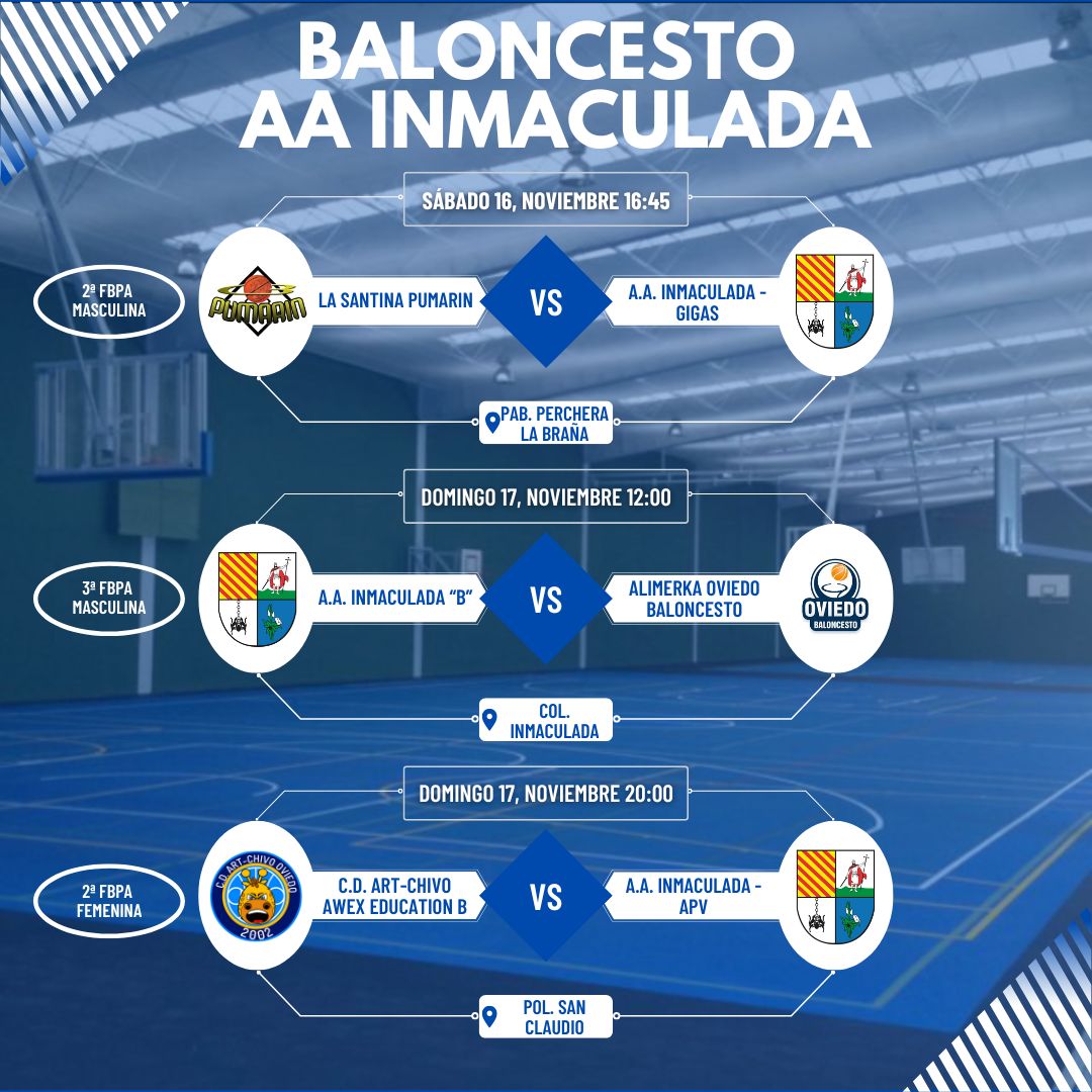 Otro fin de semana de baloncesto para nuestros tres equipos. Nuestros chicos del A y nuestras chicas se desplazan buscando mantener su condición de invictos. Nuestros chicos del B juegan en casa ante un gran rival. Esperamos vuestro apoyo. ¡¡Venid a vernos!! 💪🏀