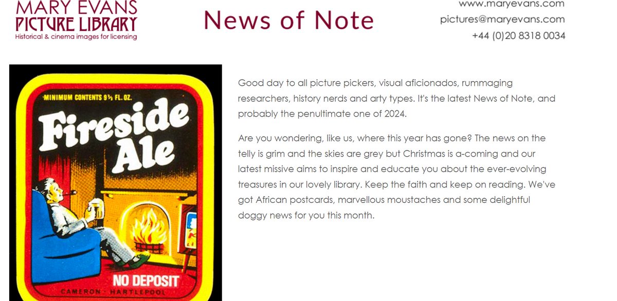 Our News of Note for November is out, featuring John Hinde images of Africa, some #movember inspo, 100 yrs of Queen Mary's Dolls' House, Chunnel fun, Royalty in Britain &amp; A NEW PUPPY!!! Mary Evans Picture Library - News of Note - September 2023