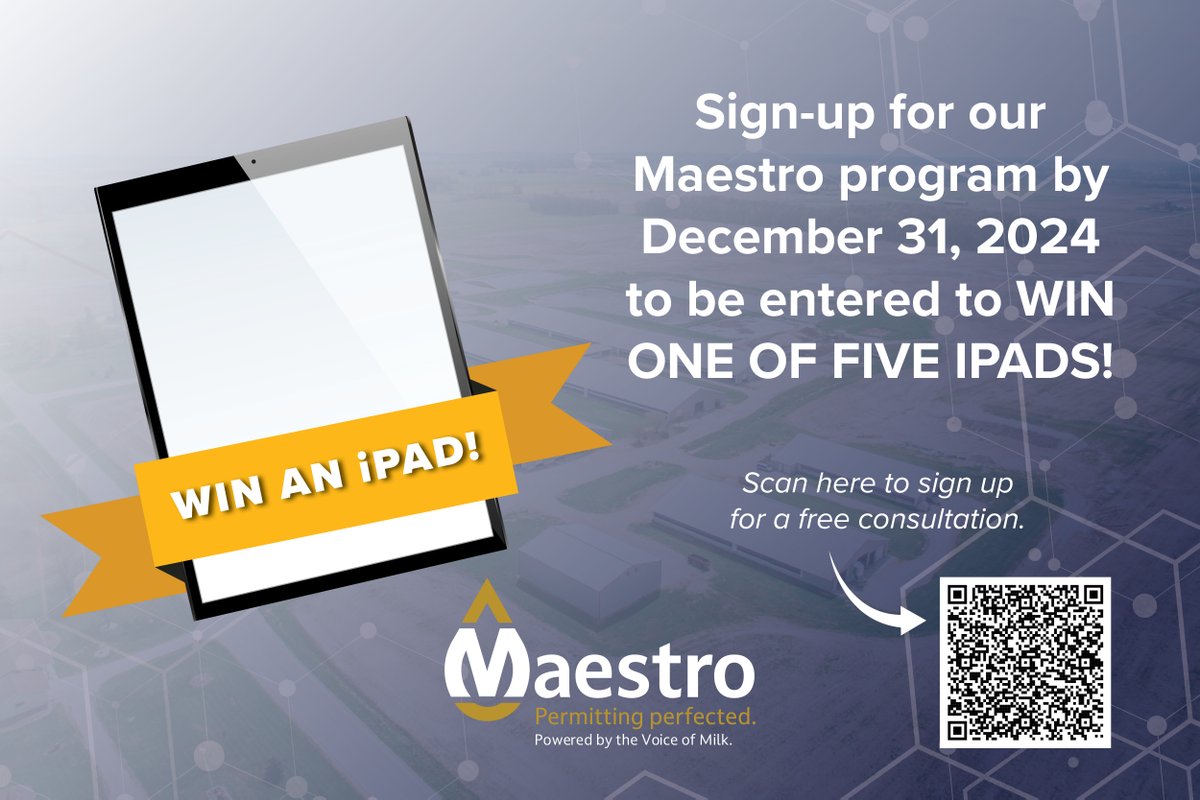 Exciting news! Sign up for the Maestro program before the year ends and you will be entered to win one of five iPads. Learn more and sign up for a consultation here: bit.ly/481RSGW