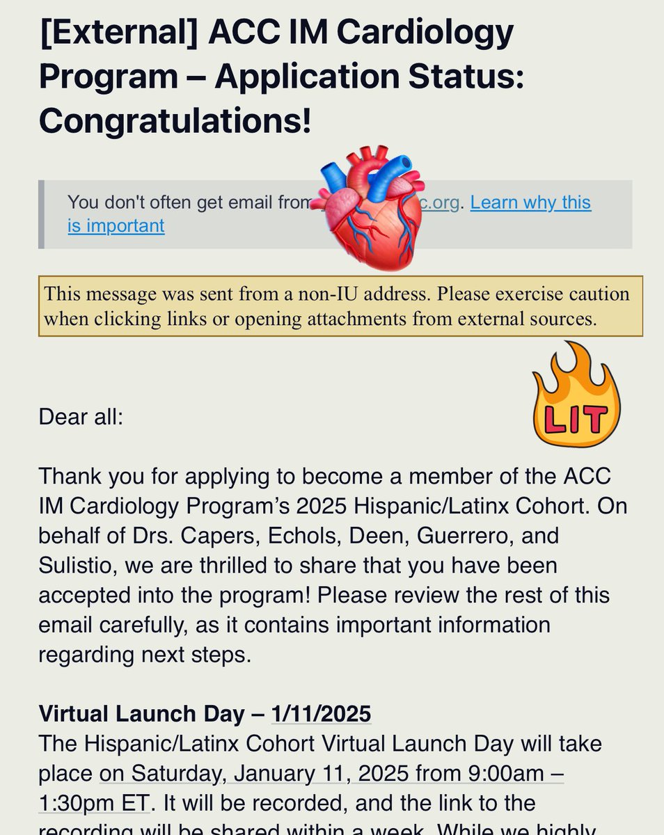Ricky Lemus, MD (@rickylemusmd) on Twitter photo Thrilled by the news! One of the greatest joys during my residency has been seeing the reactions of my Hispanic patients when they realize someone in the room speaks their language. I’m excited to continue doing my part and making a difference!
<a href="/ACCinTouch/">American College of Cardiology</a> <a href="/inacc/">Indiana Chapter-ACC</a> Thrilled by the news! One of the greatest joys during my residency has been seeing the reactions of my Hispanic patients when they realize someone in the room speaks their language. I’m excited to continue doing my part and making a difference!
<a href="/ACCinTouch/">American College of Cardiology</a> <a href="/inacc/">Indiana Chapter-ACC</a>