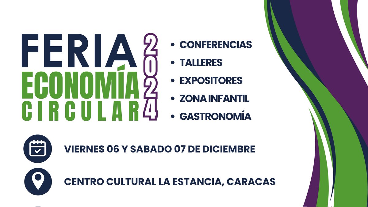 ATENCIÓN: ¿Haces productos o prestas servicios con criterios de sostenibilidad ambiental? Para ti, llegó la Feria Economía Circular 2024. 

Si quieres participar, escríbenos al 04166151868.