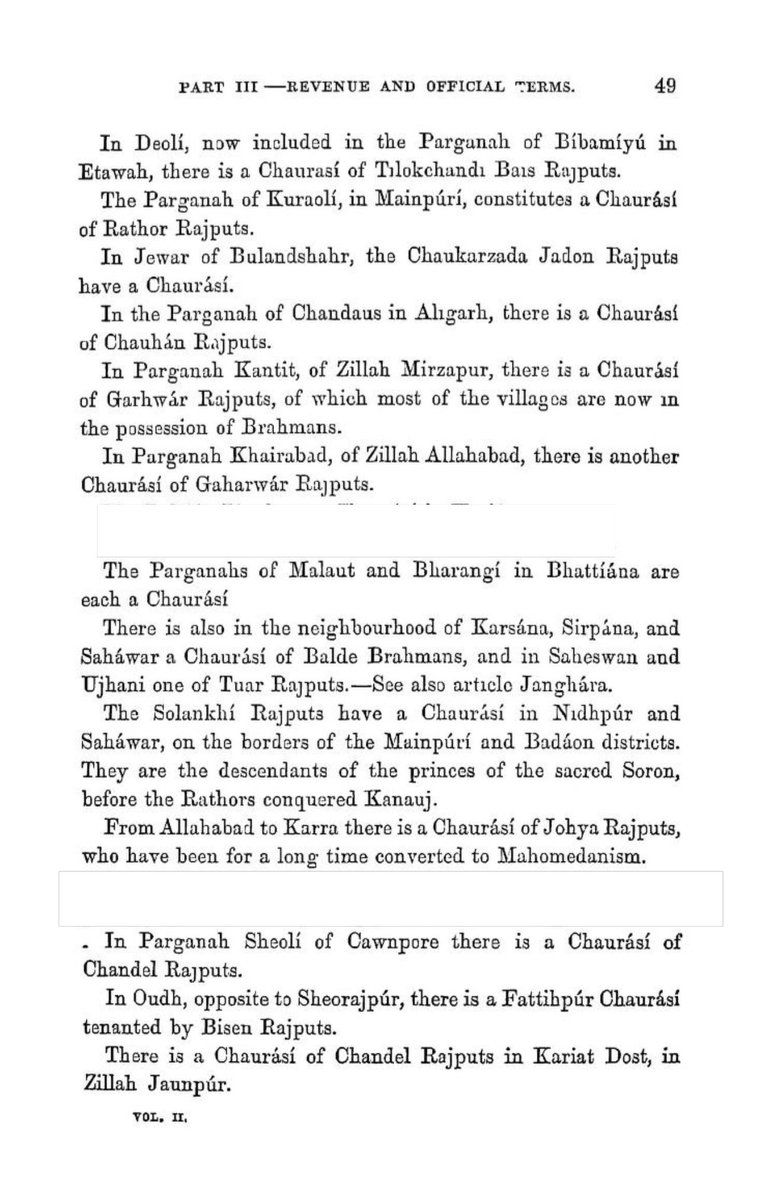 PurbiyaRising's tweet image. #Bais, #Rathor, Chaukarzada Jadon, Chauhán, Gaharwár, Tuar, #Johya,
#Chandel, #Bisen, #Banafar, Sakarwal,Palwar, Pundír, Kachhwaha,
#Raghuvanshi, Katherya, Baghel, Dhákará, Badgújar, Bundela Clans of #Rajputs had #Chaurasi ( 84 villages ) As Well as ब्यालीश  "forty-two." 
📜📩