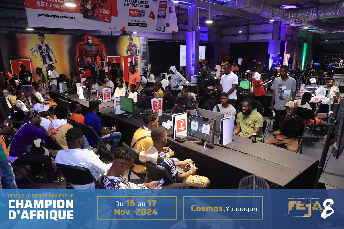 ParadiseGame_'s tweet photo. C'est le demarrage de la partie jeu de cette 8e édition du #FEJA. Nous vous attendons nombreux ! Venez voir les champions de l'e-Sport africain s'affronter.
🟣 https://t.co/diG9H15zOi
#FEJA8 #GAMING https://t.co/bvi2GvTG1r