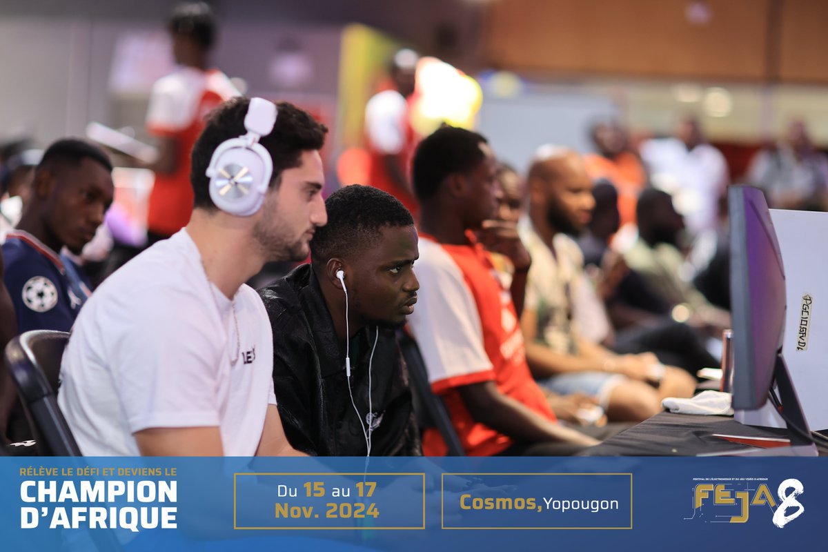 ParadiseGame_'s tweet photo. C'est le demarrage de la partie jeu de cette 8e édition du #FEJA. Nous vous attendons nombreux ! Venez voir les champions de l'e-Sport africain s'affronter.
🟣 https://t.co/diG9H15zOi
#FEJA8 #GAMING https://t.co/bvi2GvTG1r