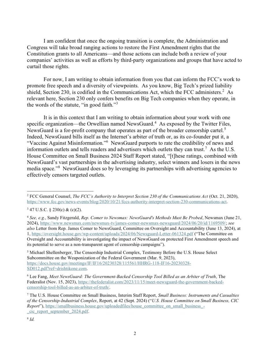 BrendanCarrFCC's tweet photo. Facebook, Google, Apple, Microsoft &amp; others have played central roles in the censorship cartel.

The Orwellian named NewsGuard along with “fact checking” groups &amp; ad agencies helped enforce one-sided narratives.

The censorship cartel must be dismantled. https://t.co/Xf0sEYOUfv
