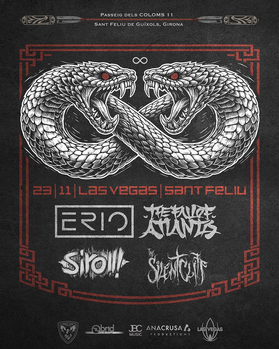 Siroll_metal's tweet photo. 🔥🔥 Bolo a LAS VEGAS 🔥🔥
A @sala_lasvegas de Sant Feliu de Guíxols!! 😉
Amb bandes brutals!
 Gent del Baix Empordà  i Girona no us ho perdeu!!! 
Més llenya al foc!!!!!
🔥🔥🔥🔥🔥

#metal #hardcore #death #deathmetal #thrash #metalshow #metalconcert https://t.co/aycHBFZnHm