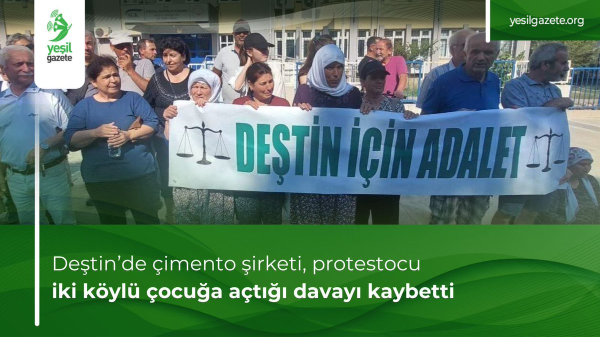 Muğla’nın Muğla’nın Menteşe ve Yatağan ilçelerine bağlı Bayır ve Deştin mahallelerinin ortak sınırı olan Tekağaç mevkisinde kurulmak istenen entegre çimento fabrikasına karşı bölge halkının mücadelesi sırasında gözaltına alınan iki çocuk, yargılama sonrasında beraat etti.