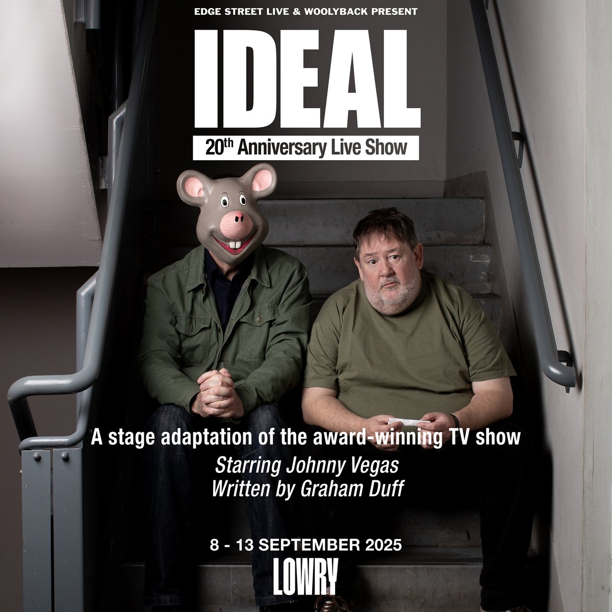 AWARD WINNING BBC SITCOM IDEAL COMES TO THE LOWRY THEATRE, STARRING JOHNNY VEGAS 🎬💫🎭

We're buzzing to be working with the incredible Johnny Vegas and <a href="/EdgeStreetLive/">Edge Street Live</a> on the special 20th anniversary stage adaptation of beloved BBC Sitcom ‘IDEAL’ - coming to <a href="/The_Lowry/">Lowry</a> from 8th
