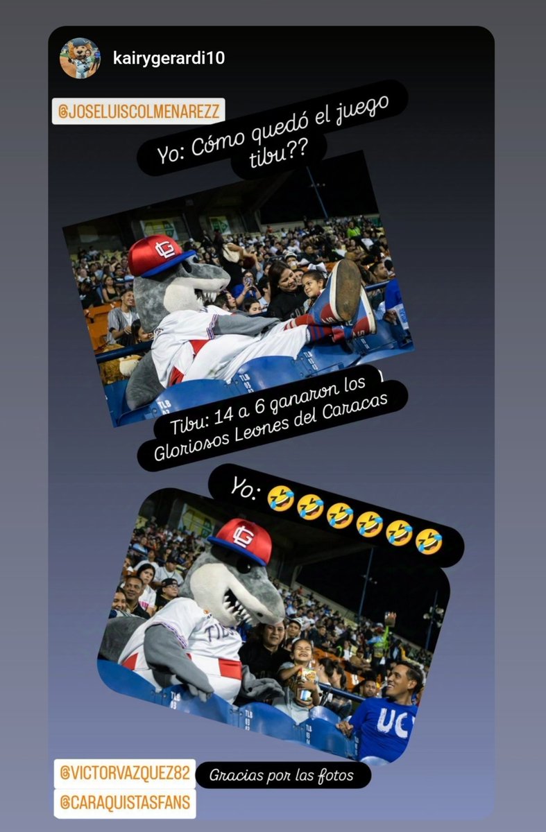 Kairy y sus ocurrencias 🤣🤣🤣🤣 Dios bendiga a mi hija y que nunca deje de sonreír 😍😍

Que vivan los Gloriosos <a href="/leones_cbbc/">Leones del Caracas</a> 
📸: <a href="/victorvazquez82/">Victor Vazquez</a> 
<a href="/caraquistasfans/">Fanatico Caraquista</a> <a href="/MundoCaraqu1sta/">Mundo Caraquista®️</a> <a href="/caraquistas/">Leones del Caracas</a>