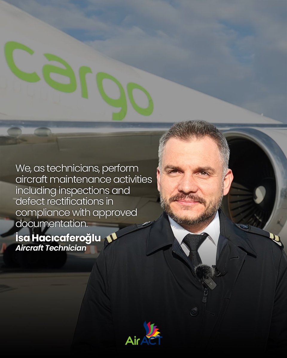 AiractC's tweet photo. Our aircraft technician İsa Hacıcaferoglu explains what a technician does and how important their role is.
.
Uçak teknisyenimiz İsa Hacıcaferoğlu bir teknisyenin ne iş yaptığını ve rolünün ne kadar önemli olduğunu anlatıyor.
#airactcargo #airactcargob747 https://t.co/TRL9KRxNgf