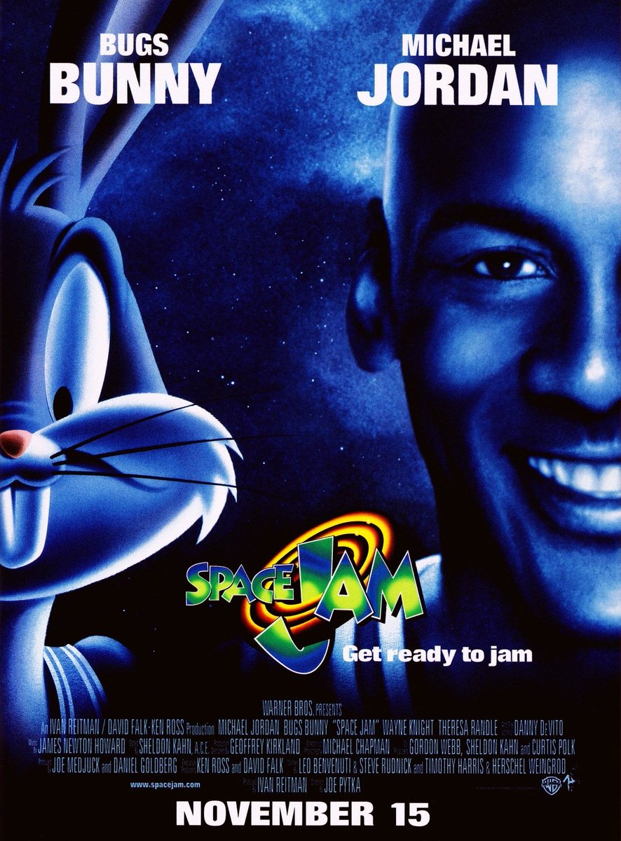 Ballislife's tweet image. SPACE JAM premiered 28 years ago today!  
It remains the highest-grossing hoop film ever.

Budget: $80M
Marketing: $20M+
Box office: $250M
Home Video: $209M
Generated over a billion dollars with merchandise

Did you know Michael Jordan hated making the movie and turned down an…