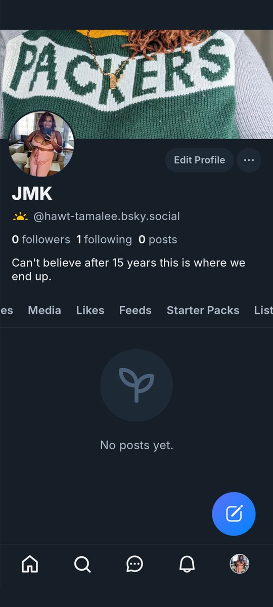 Bad news, we mf built this app brick by brick!!! Good news, I finally had to pick a new header LMAO. Keeping the same pfp just so I can find my people (also it's - and not _ 🙄 they don't allow them)