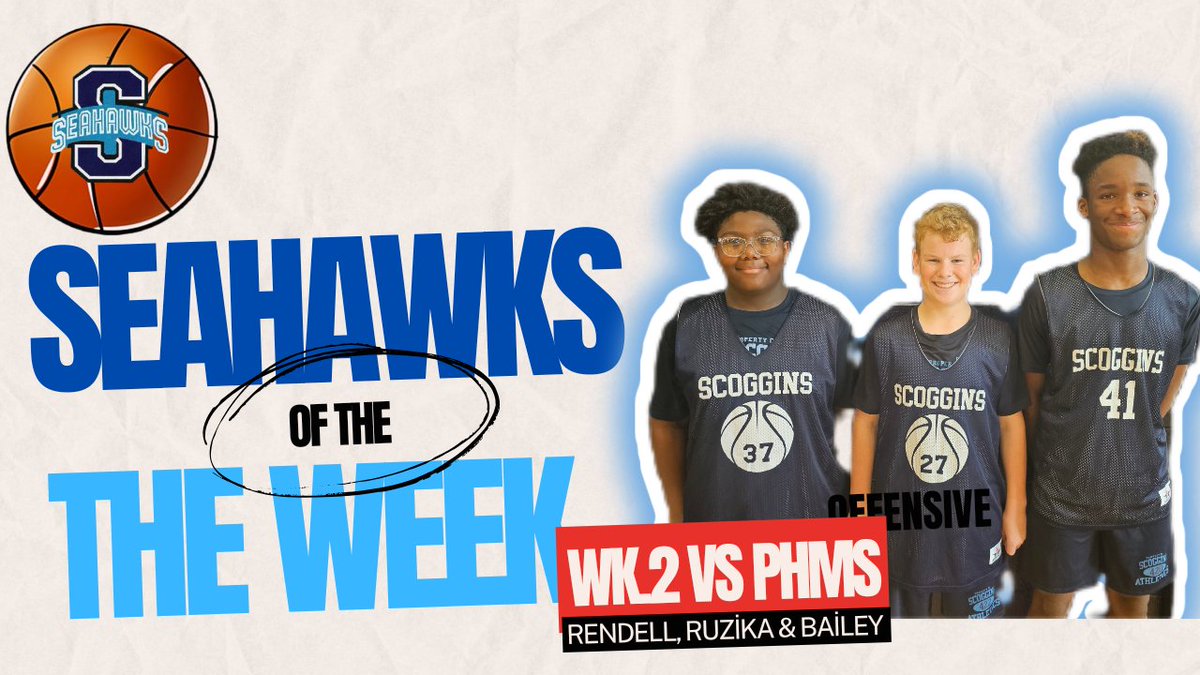 ScogginsBoysAth's tweet photo. Our @ScogginsMS 7th grade Boy's 🏀 players of the week. #weflyhigh https://t.co/1qy0eJ17Cy
