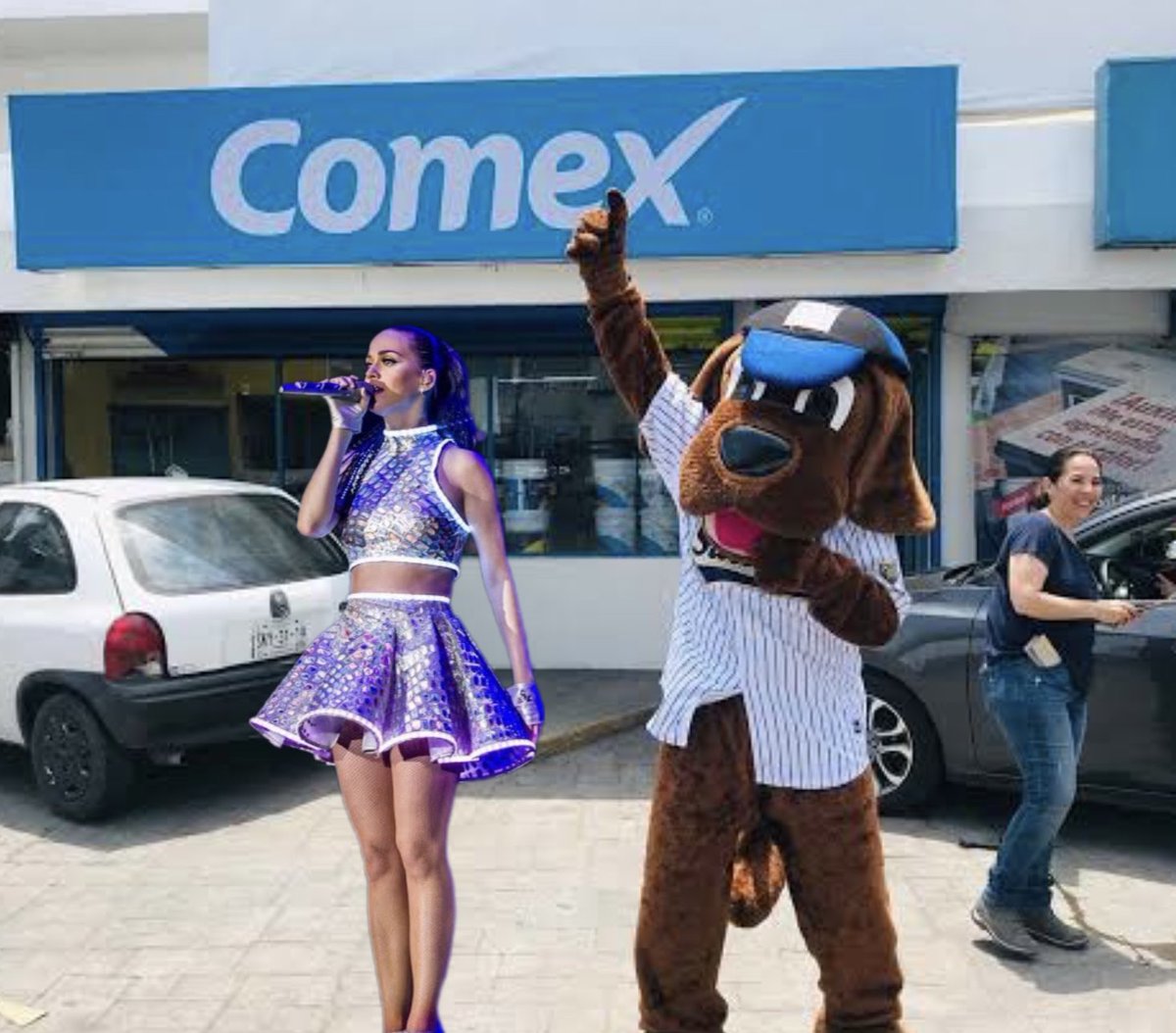 Dios_0ficial's tweet photo. Katy Perry anunciando las ofertas del buen fin de Pinturas Comex. https://t.co/J56F4Ys6Oz