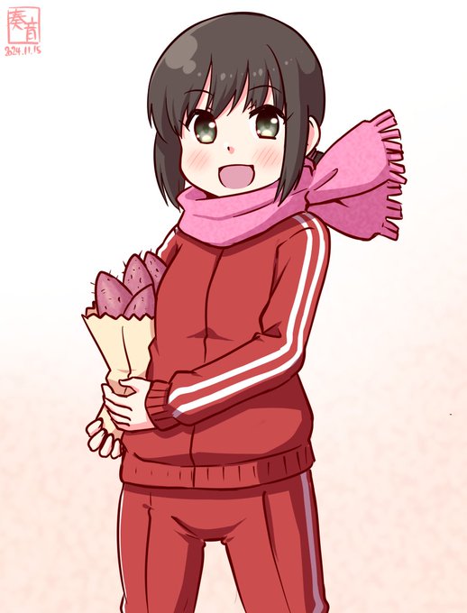 「あ!司令官!
 いまからみんな(吹雪型)で焼き芋するんですけど…
 ご一緒にどうですか!?」

#艦これ版真剣お絵描き60分一本勝負_20241115
#吹雪 