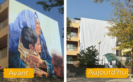 AnouchkaFinker's tweet photo. 🗨️ Selon l'expression consacrée, une image vaut mille mots. Récemment prise en #Afghanistan, cette photo illustre de manière glaçante le terrible effacement des #femmes afghanes. Il y a peu, sur la façade de l'Institut Médical Français pour la Mère et l'Enfant (IMFE)...
(🧵1/4) https://t.co/MXhwxjyIDC