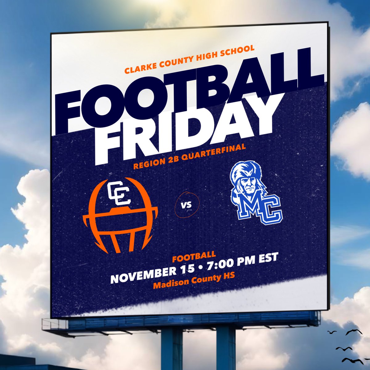 IT'S FOOTBALL FRIDAY?!! Come out to The Felt to see your Clarke County Eagles take on the Mountaineers of Madison County @ 7pm.

Let's show what Eagle spirit is all about. Like this photo. Make sure you tag @clarkecofb, <a href="/TMobile/">T-Mobile</a>, and use #FN5GL and #Sweepstakes Let's go Eagles!