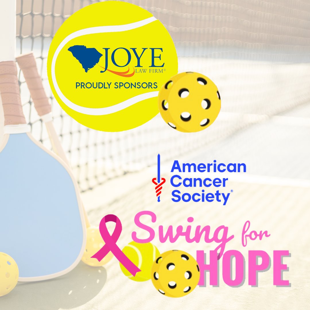 JoyeLawFirm's tweet image. Joye Law Firm is honored to sponsor Swing for Hope tomorrow at the I&apos;On Club! 🎾

Proceeds benefit the #AmericanCancerSociety Hope Lodge in Charleston—a comforting “home away from home” for cancer patients during treatment.

#SwingForHope #HopeLodge #JoyeInTheCommunity