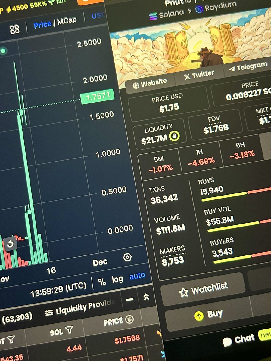 Called it at $5M, and here we are almost at $2B—but trust me, $PNUT ’s story is far from over.