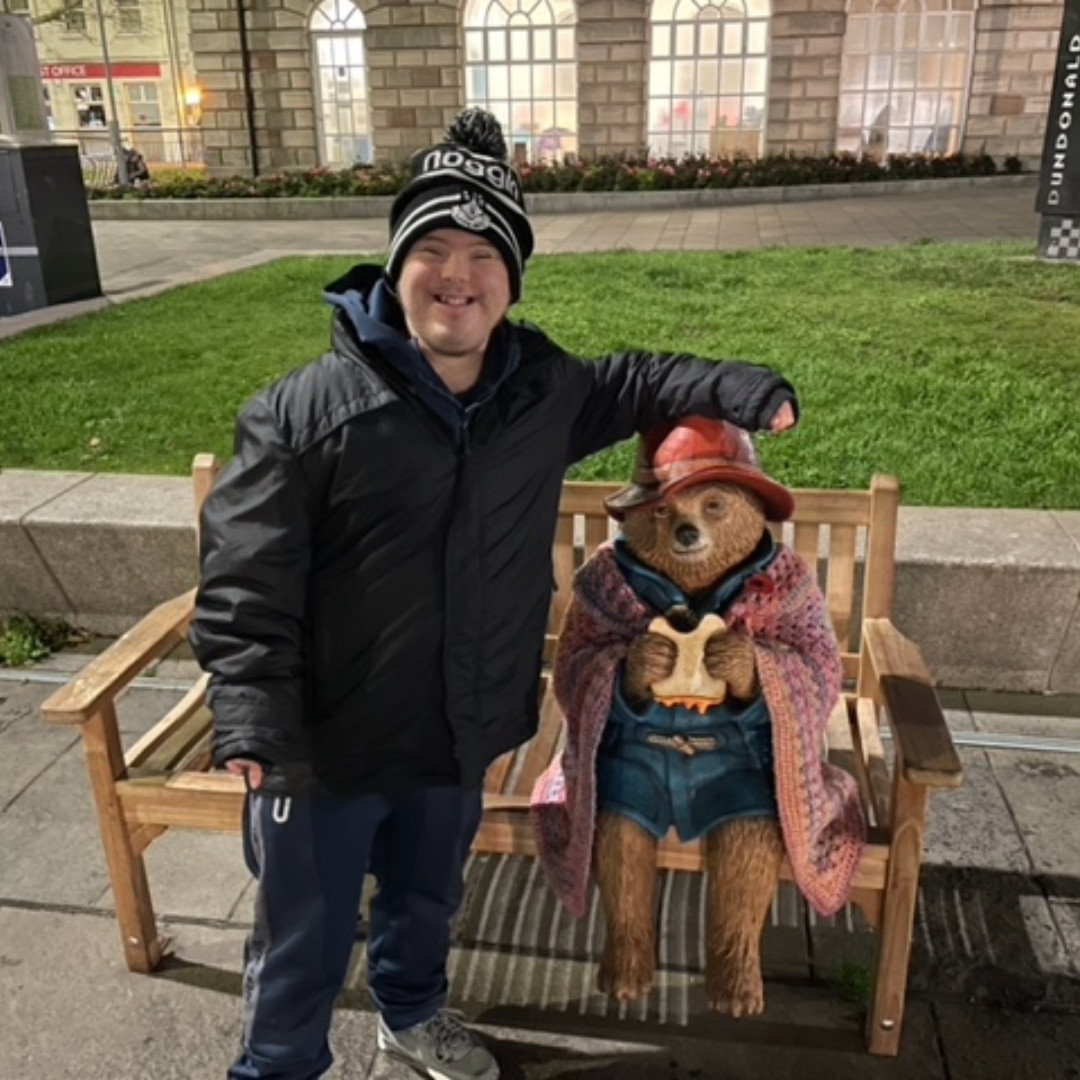 PFTweets's tweet image. Corey, from our Families Matter Shared Lives Service, was delighted to bump into Paddington Bear while out and about with his carers Stuart and Joanne. #SharedLives #AchievingDreams #PositiveFuturesNI