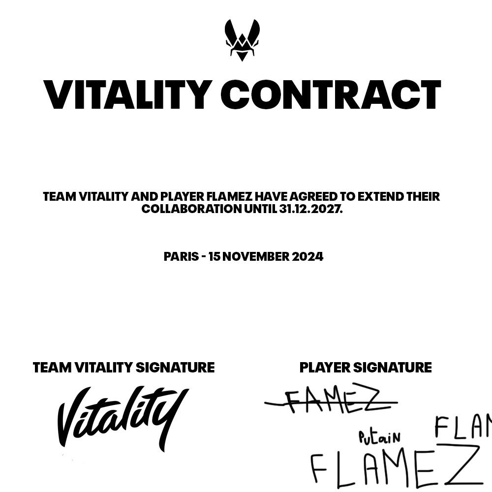 TeamVitalityCS's tweet photo. Team Vitality 🤝 flameZ

2027 ✍️📝 https://t.co/duje2AZRdg