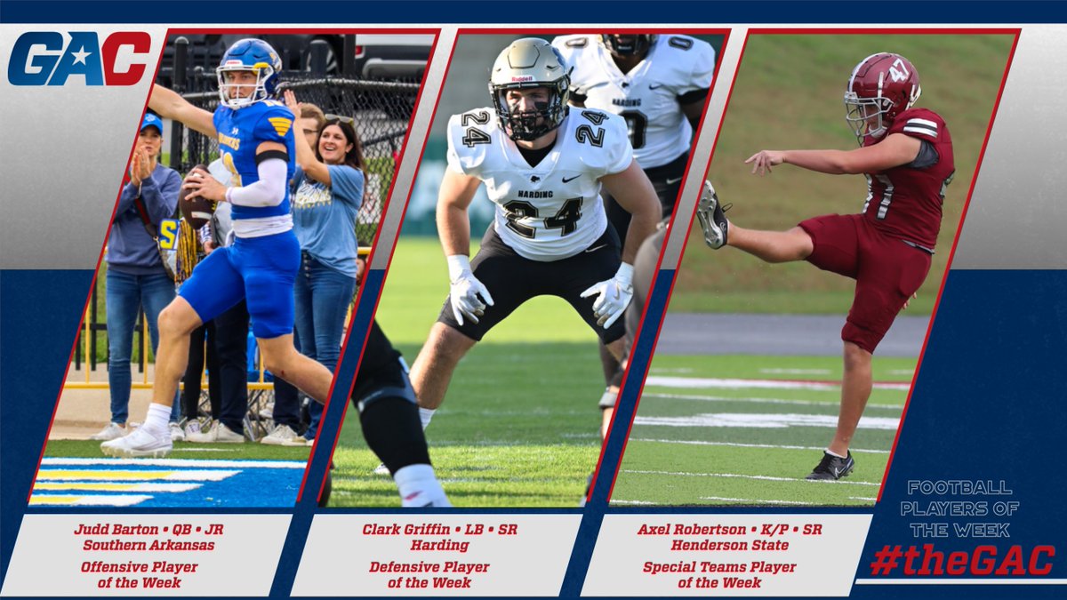 #theGAC FOOTBALL PLAYERS OF THE WEEK (WEEK 10) - greatamericanconference.com/news/2024/11/1…