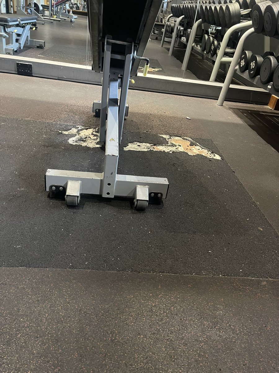 Nuffield Chistlehurst, have a look at the state of your gym, honestly it’s atrocious! Stinks if shite too! The 28kg dumbbell weight has been missing for about 6 months. How can you consciously charge customers? <a href="/NuffieldHealth/">Nuffield Health</a>