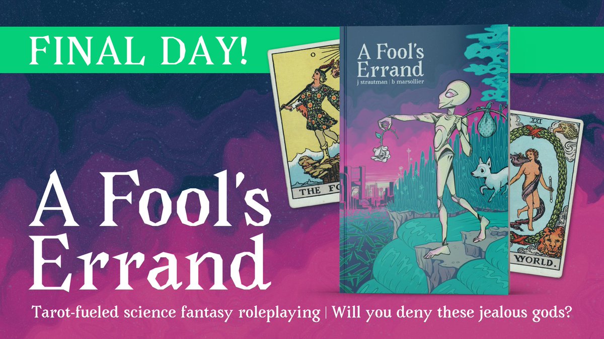 A Fool's Errand wraps at 5pm ET today!!!!!