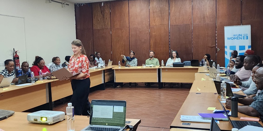 unwomentanzania's tweet photo. Just wrapped up a 2-day workshop organized with @maendeleoyajami to develop M&amp;E tools for 🇹🇿's Women, Peace &amp; Security National Action Plan (TNAP) with support from @IrlEmbTanzania &amp; @FinnishEmbTZ. This vital step enhances accountability for implementation of the upcoming TNAP. https://t.co/chZqDIHWmE
