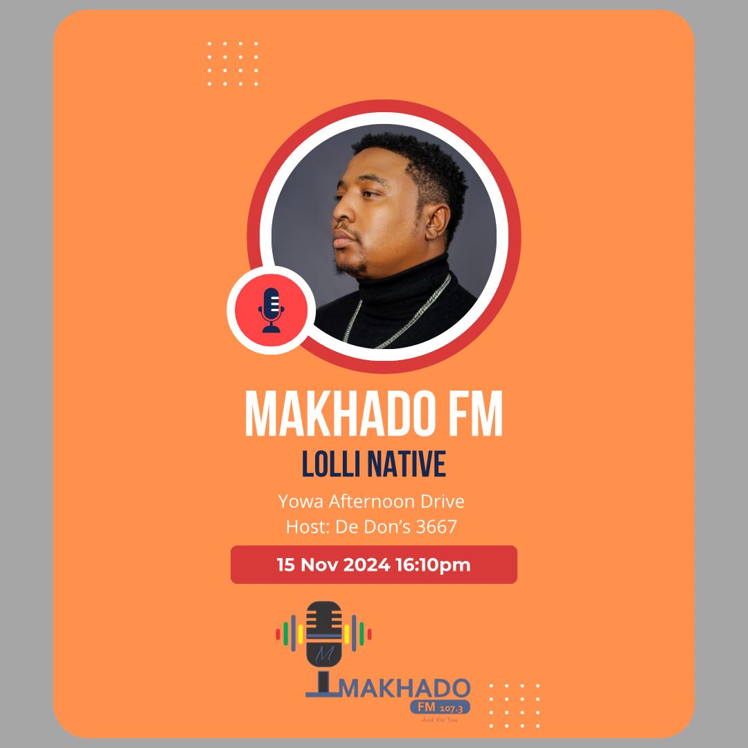 Lolli_Native's tweet photo. Going Live on @Makhadofm1
Angeke bas' #QEDE https://t.co/S67YEbqx3h