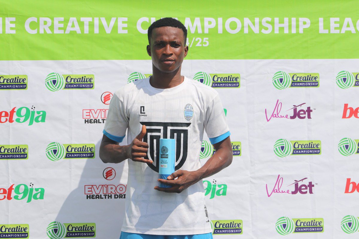 TCC_League's tweet photo. Bet9ja Man of the Match MD 8

Bakare Ayomide (Broad City)

#TCCLeague25 #GBABRC https://t.co/EsNjOAA32g