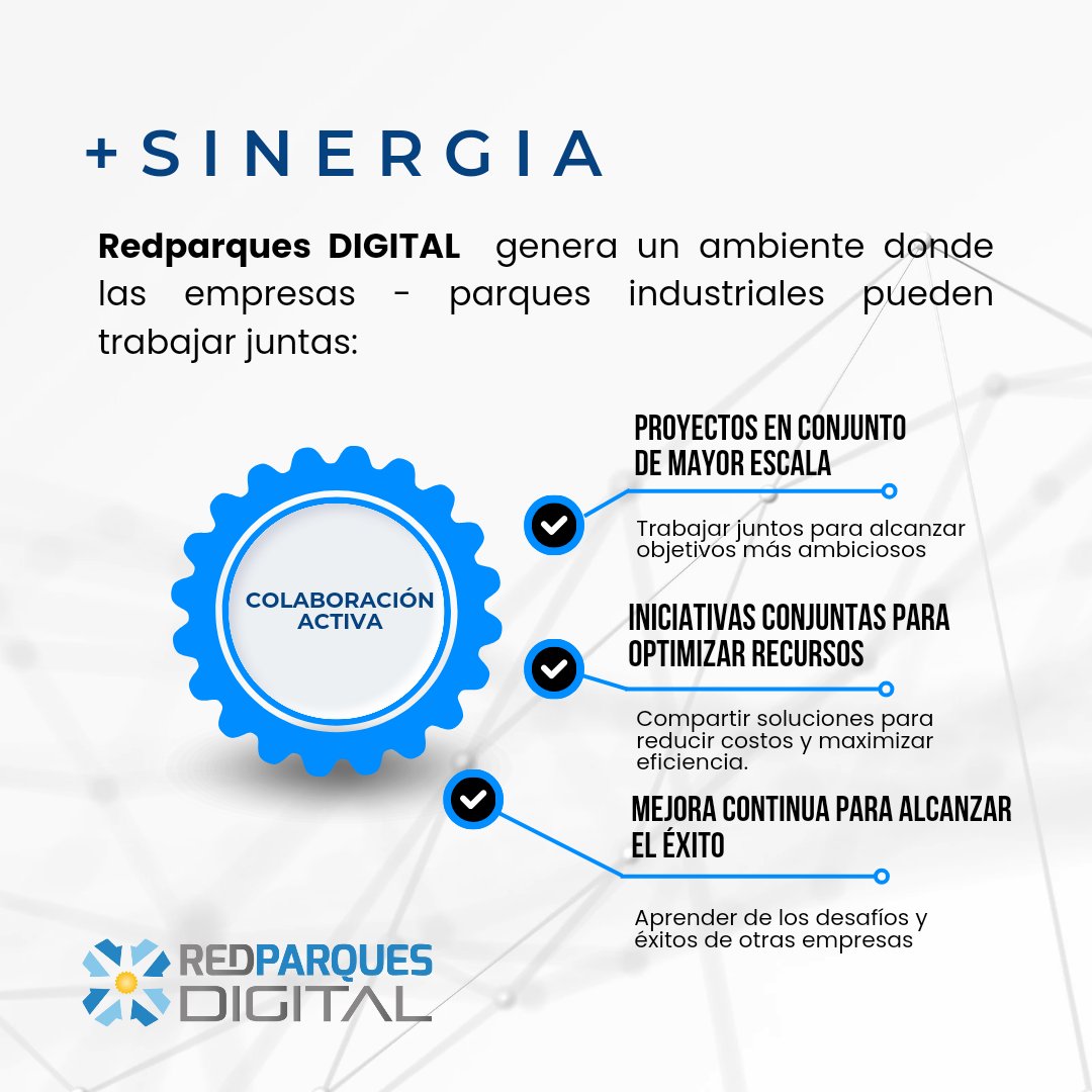 🤝 Juntos construimos un futuro más conectado, eficiente y sostenible para la industria argentina.

📩 ¿Querés saber más sobre cómo funciona REDPARQUES DIGITAL? ¡Escribinos!

#ColaboraciónActiva #RedParques #IndustriaArgentina #TrabajoEnEquipo