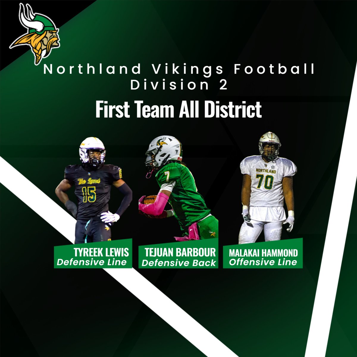 Northland Vikings All District Awards for 2024-25 Football Season!!  GO VIKINGS!!