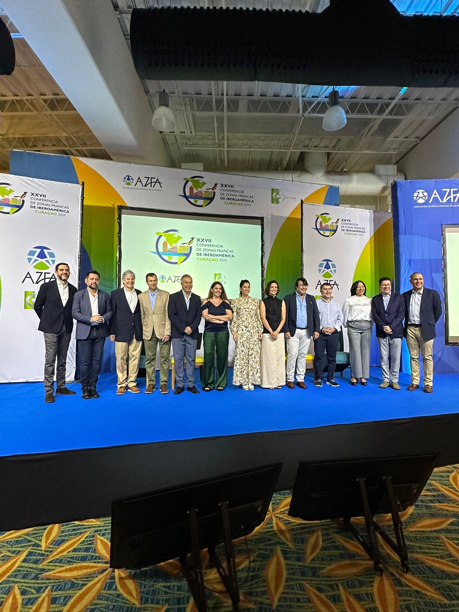 📸Junta directiva de la <a href="/asociacionZFA/">AZFA</a> en la clausura de la XXVII Conferencia de Zonas Francas de Iberoamérica en Curaçao.  #AZFA2024