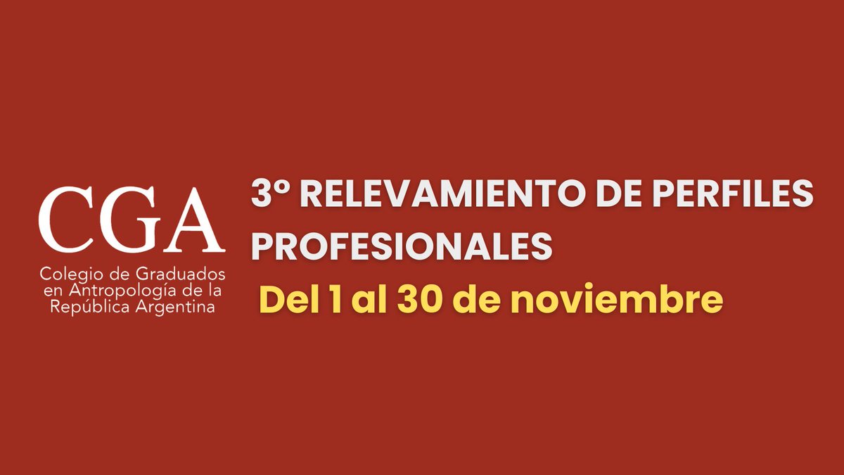 Colegio de Graduados en Antropología tweet media