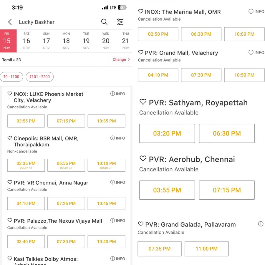 JonSnow51538973's tweet photo. Hey Mr @Rockfortent do something to add screens and shows for #LuckyBaskhar. 

Excellent day is going for the movie. Some reports are coming out the LB occupancy is morethan #Kanguva and #Amaran in TN sector.

Then what r u waiting for..?

Sat : 38 FF 🔥
Sun: 16 FF 🔥

#Dulquer https://t.co/nQcjoQsBdG
